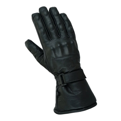 Brown Motorcycle Armored Thinsulate Leather Gloves -
