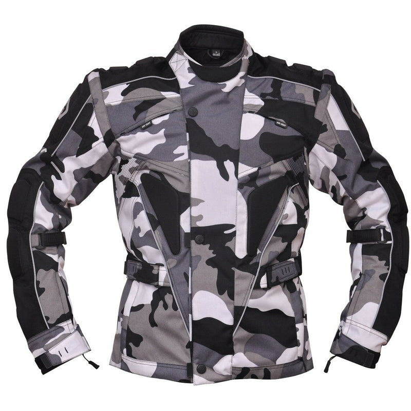 Camouflage Military Textile Motorcycle Armoured Jacket Biker -