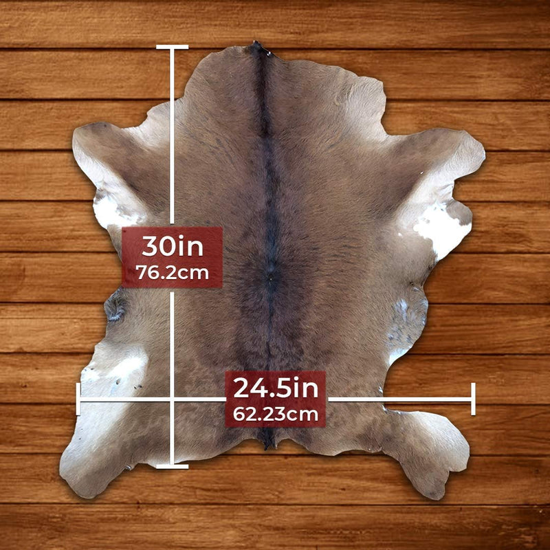 Charlie London Calf Skin Hair on Hide 100% Pure Cow Hide Decorative/Carpet/Rug/Wall Leather - Brown, Black and white Colour (206-81) -