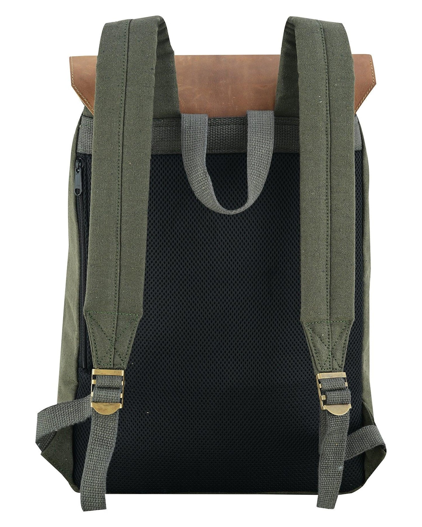 charlie london heritage canvas casual daypack, laptop backpack -