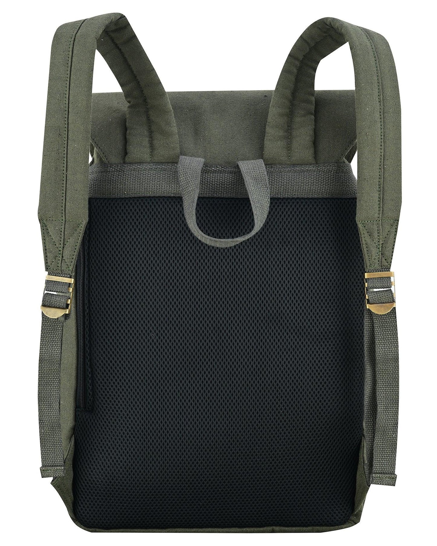 charlie london heritage canvas casual daypack, laptop backpack -