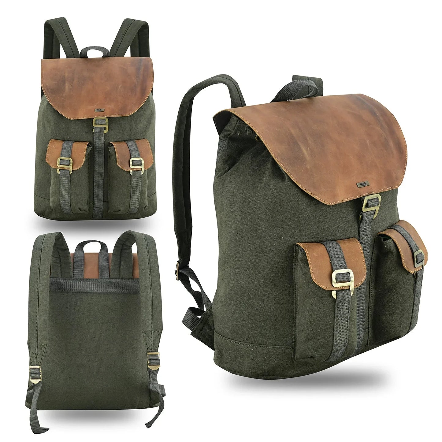 charlie london heritage light weight casual daypack, laptop backpack -