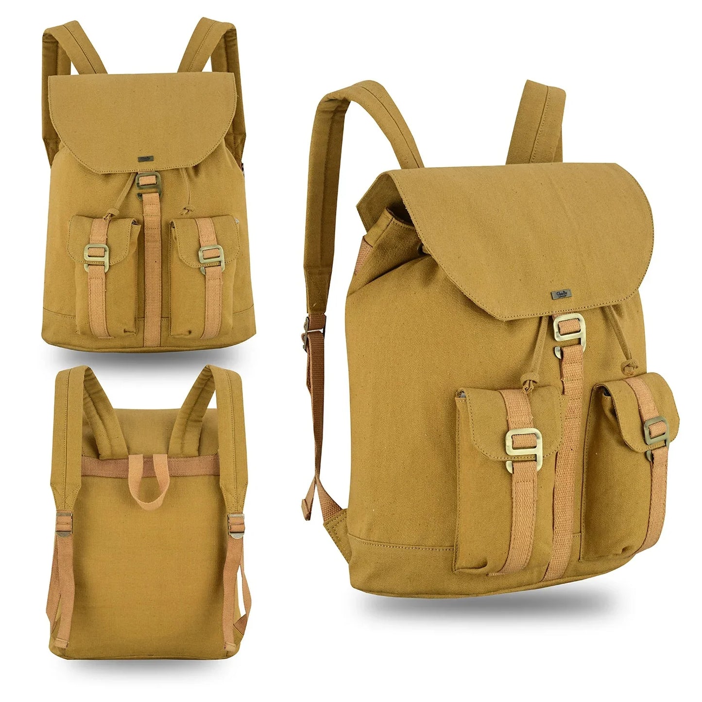 charlie london heritage light weight casual daypack, laptop backpack -