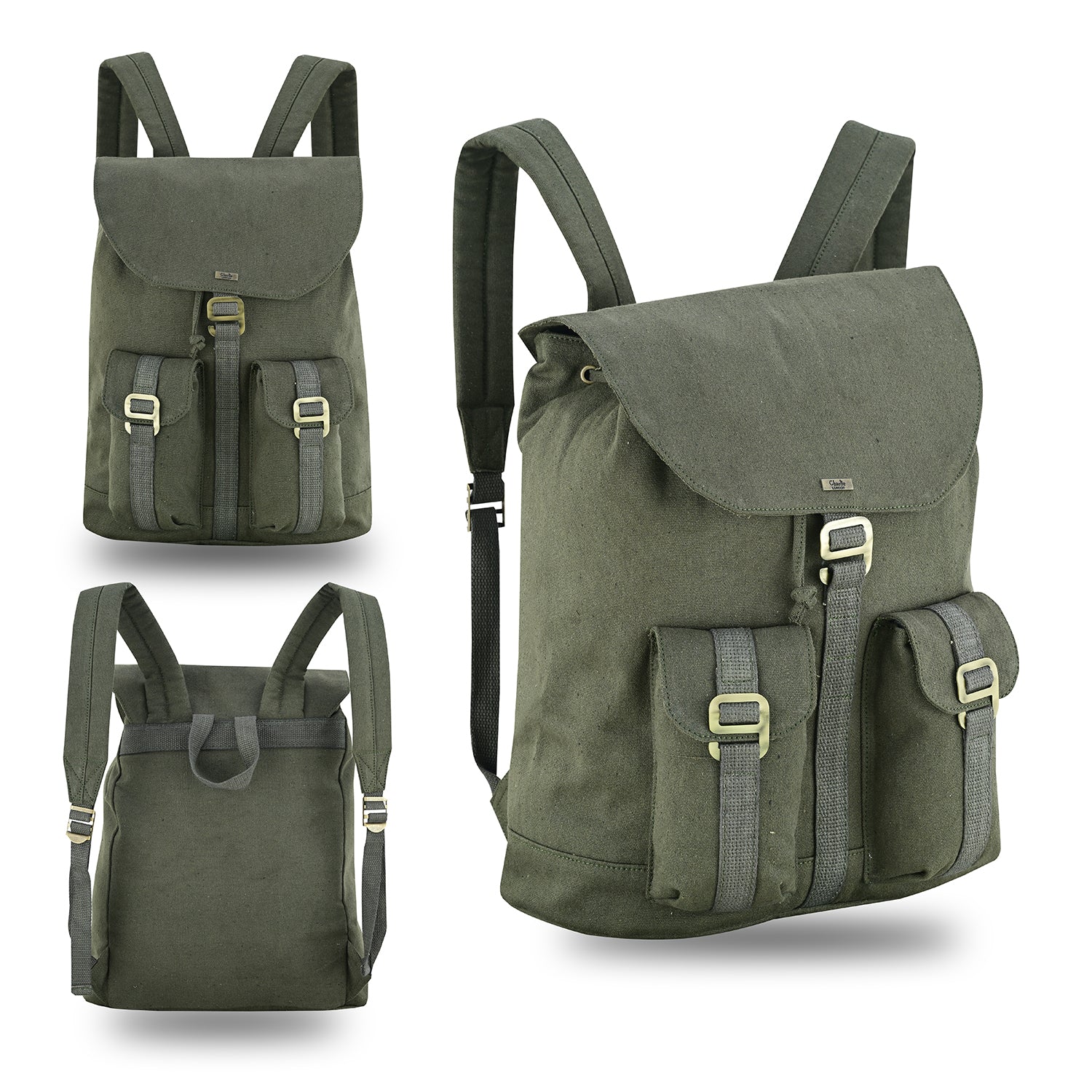 Charlie London Heritage Light Weight Casual DayPack, Laptop Backpack -