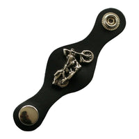 Chopper Badge Black Leather Vest Waistcoat Extender -
