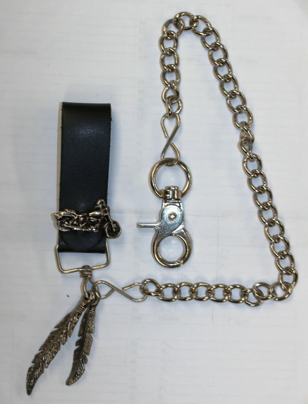chopper leather wallet chain -