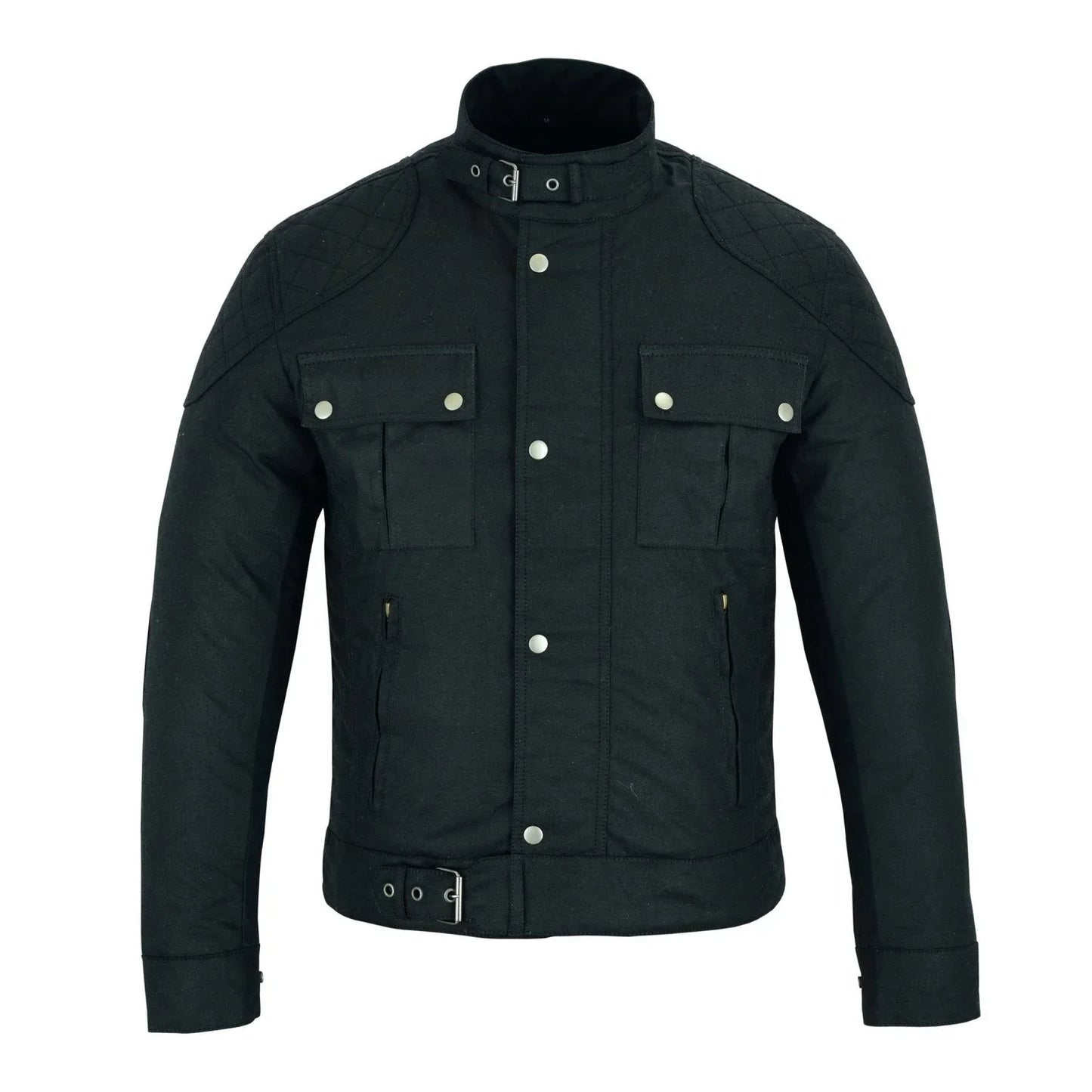 classic brown waxed cotton motorcycle jacket textile biker -