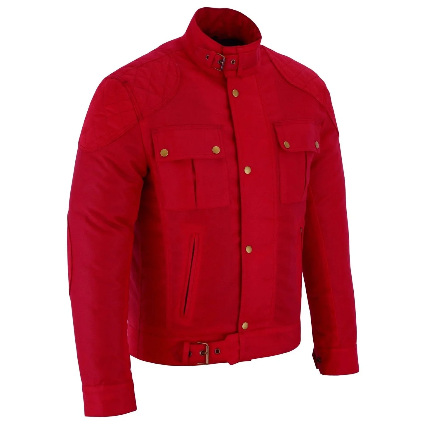 classic brown waxed cotton motorcycle jacket textile biker -