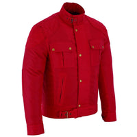 Classic Brown Waxed Cotton Motorcycle Jacket Textile Biker -