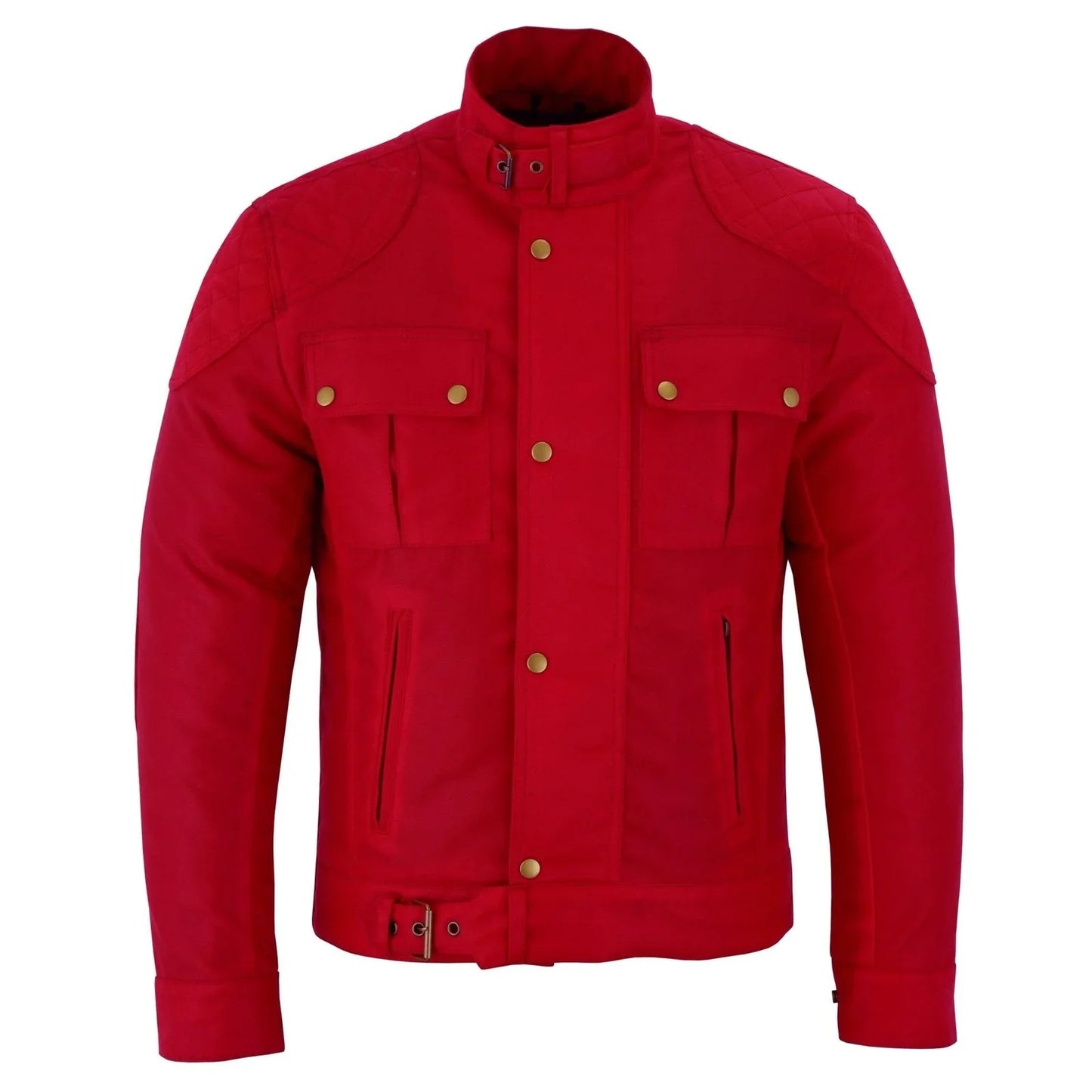 classic brown waxed cotton motorcycle jacket textile biker -