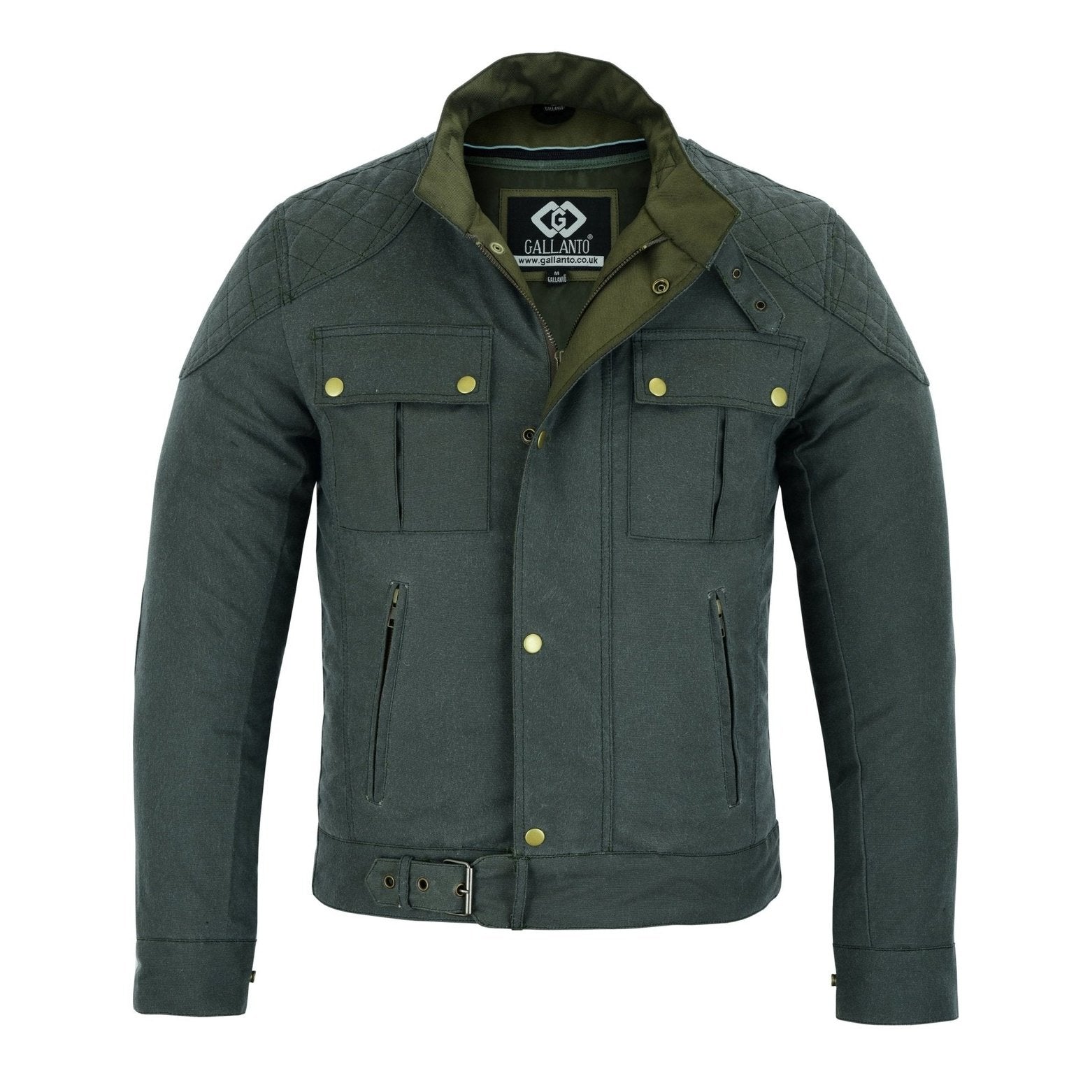 Classic Brown Waxed Cotton Motorcycle Jacket Textile Biker