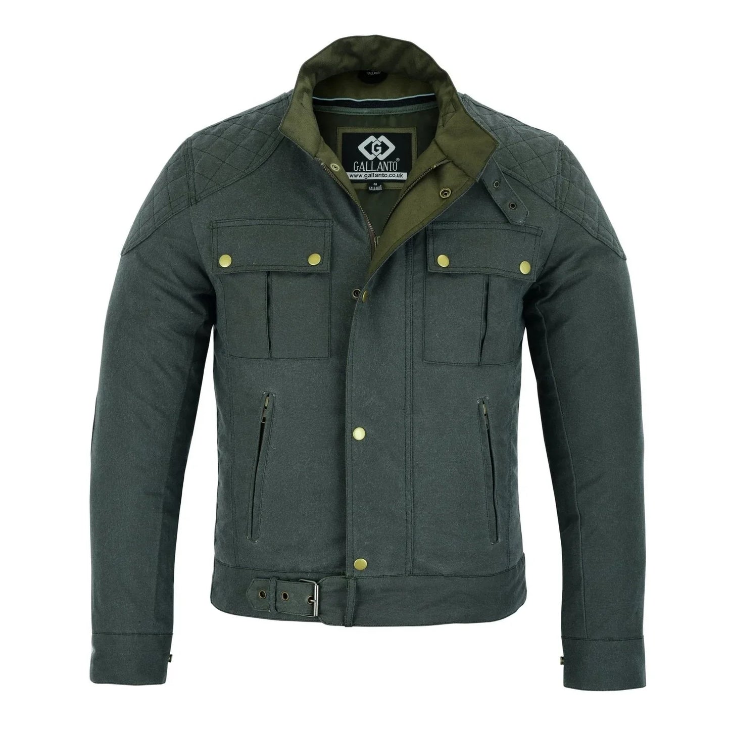 classic brown waxed cotton motorcycle jacket textile biker -