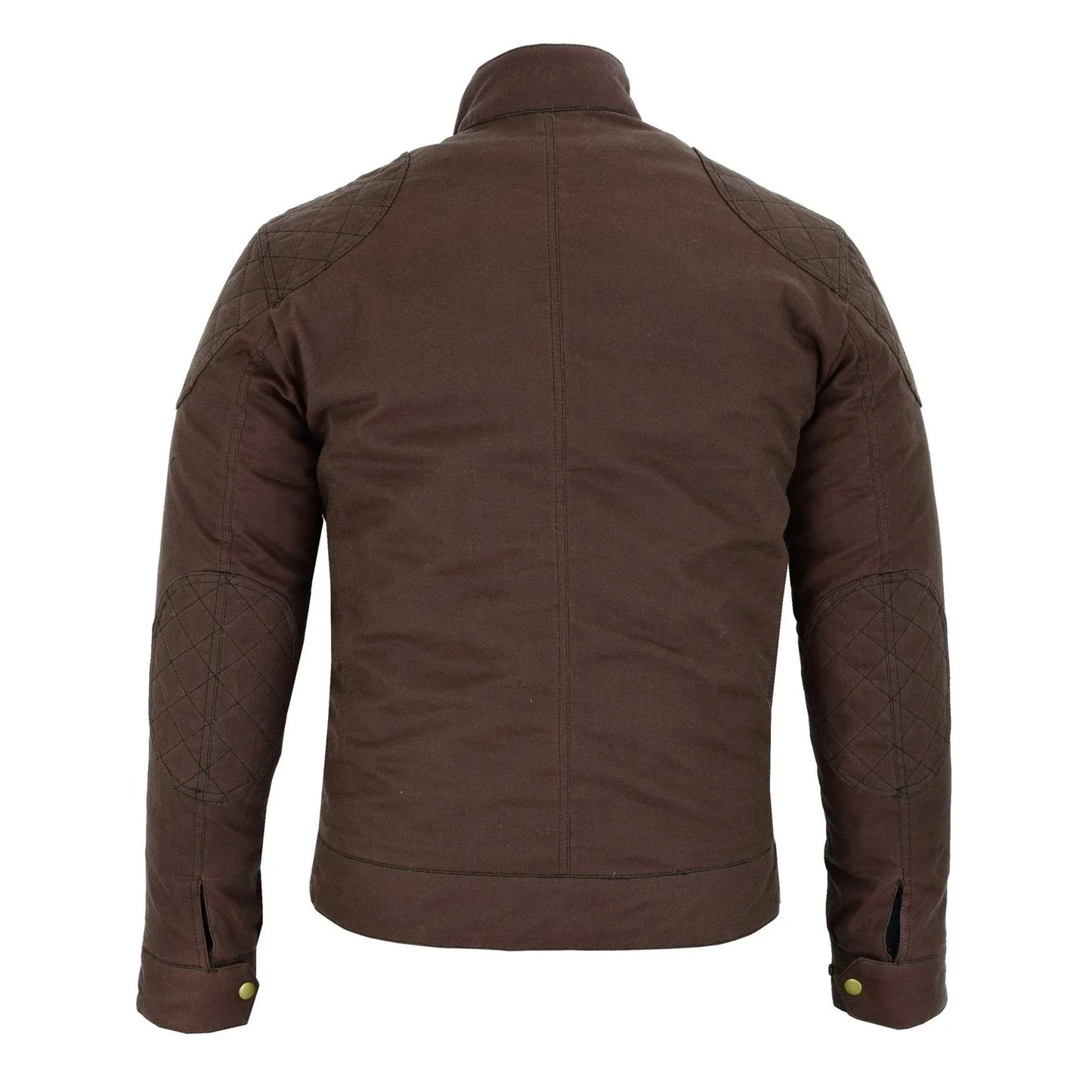 classic brown waxed cotton motorcycle jacket textile biker -