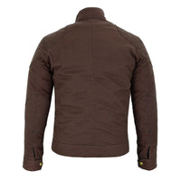 Classic Brown Waxed Cotton Motorcycle Jacket Textile Biker -
