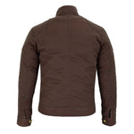 Classic Brown Waxed Cotton Motorcycle Jacket Textile Biker -