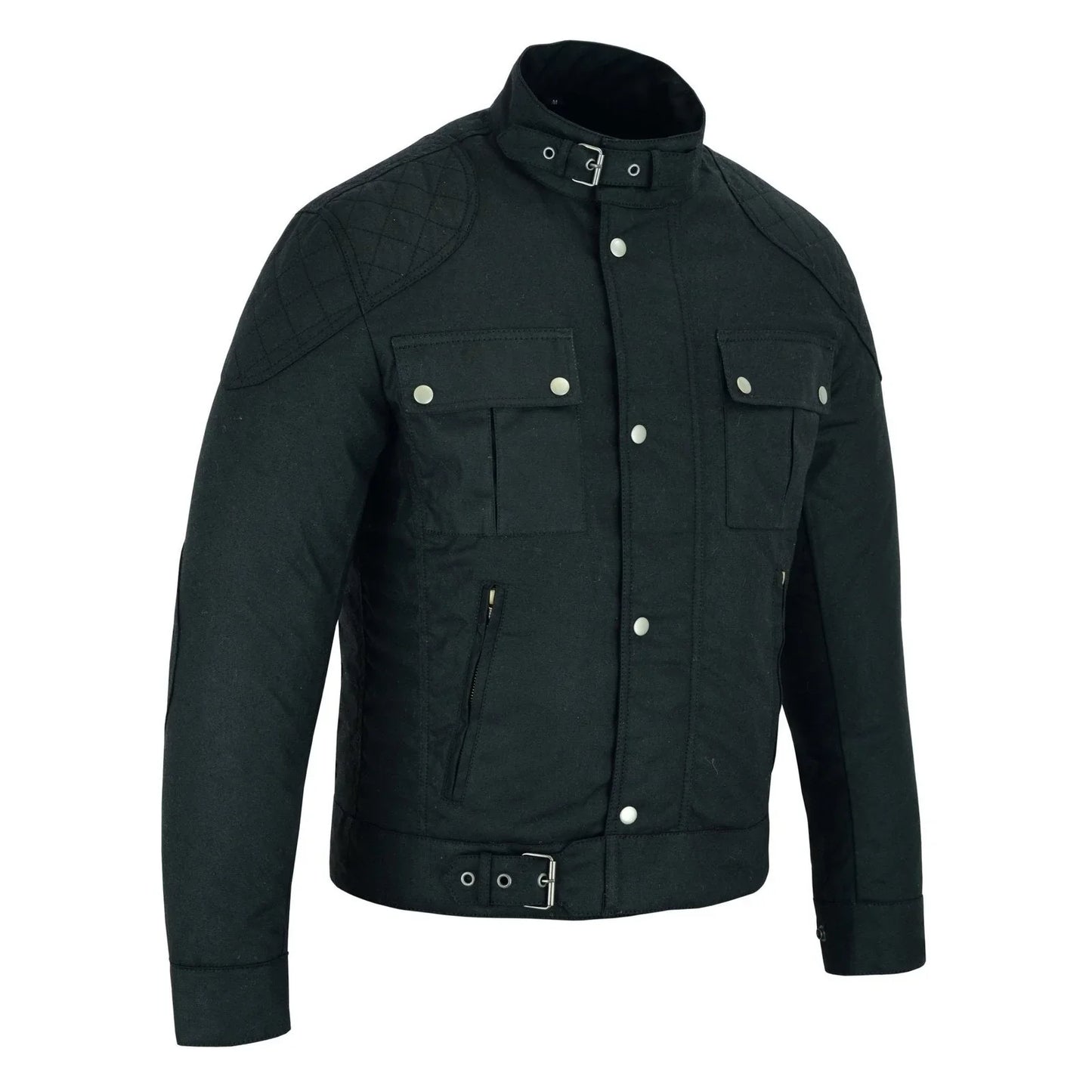 classic brown waxed cotton motorcycle jacket textile biker -