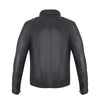 Classic Dark Grey Waxed Cotton Textile Biker Jacket -