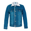 Classic Denim Sherpa Jacket in Blue -