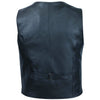 Classic Mens Black Motorcycle Leather Vest -
