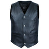 Classic Mens Black Motorcycle Leather Vest -