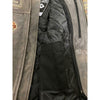 Classic Mens British Grey Motorcycle Leather Jacket With Badges -