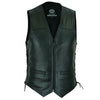 Classic Mens Real Leather Biker Motorcycle Zip Vest Waistcoat Black or Brown -