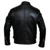 Classic Racer Black Biker Cowhide Leather Jacket Motorcycle -
