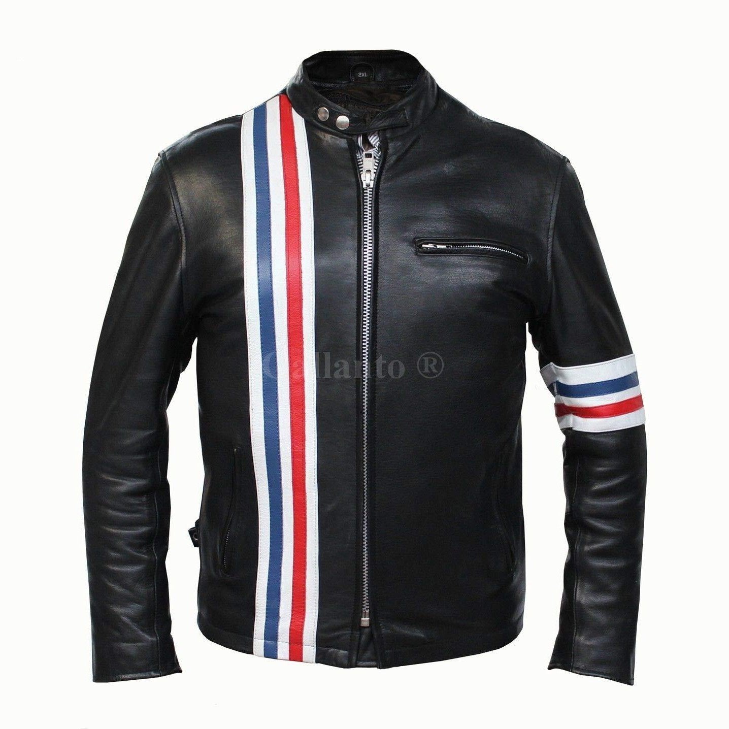 Classic Stripes Leather Jacket – Vintage Leather