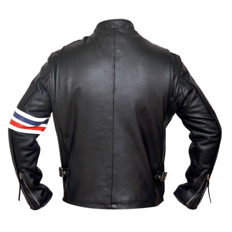 Classic Stripes Leather Jacket -