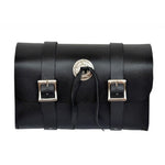 Concho Medium Motorcycle Leather Black Classic Tool Bag -