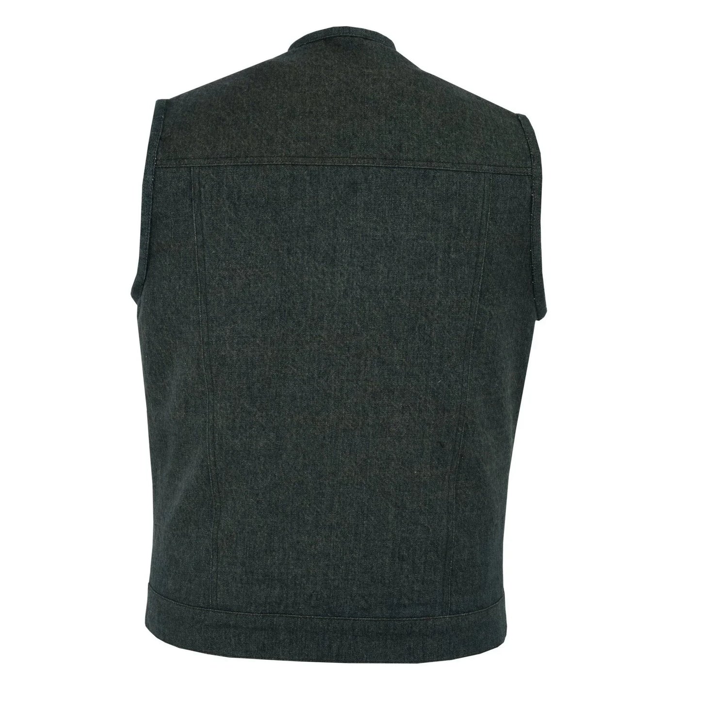 cut off brown denim mens biker vest-gilet jeans -