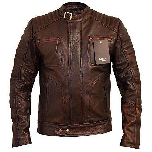 designer vintage brown weybridge leather jacket mens -