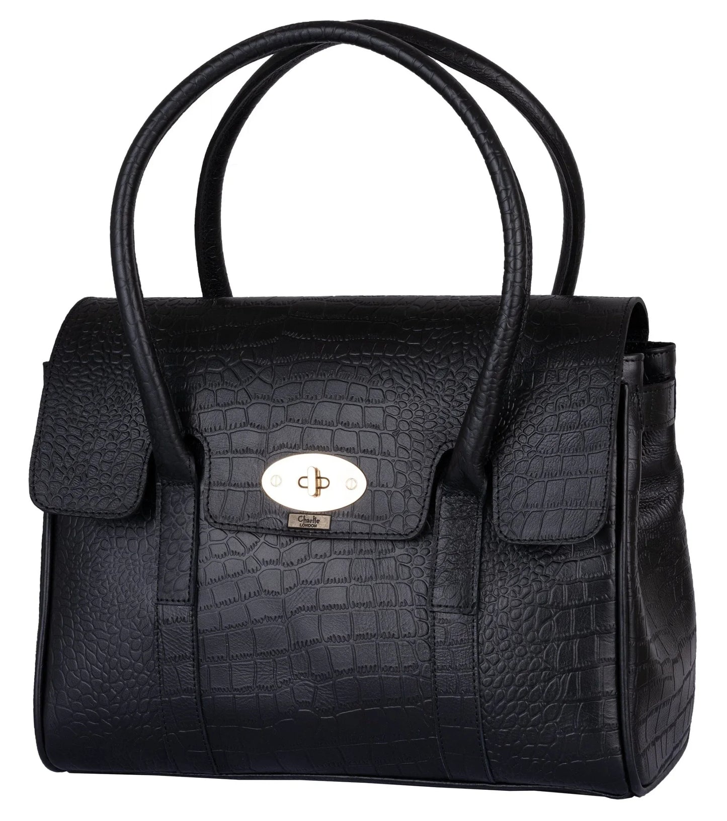 falkirk crocodile embossed womens leather handbags -