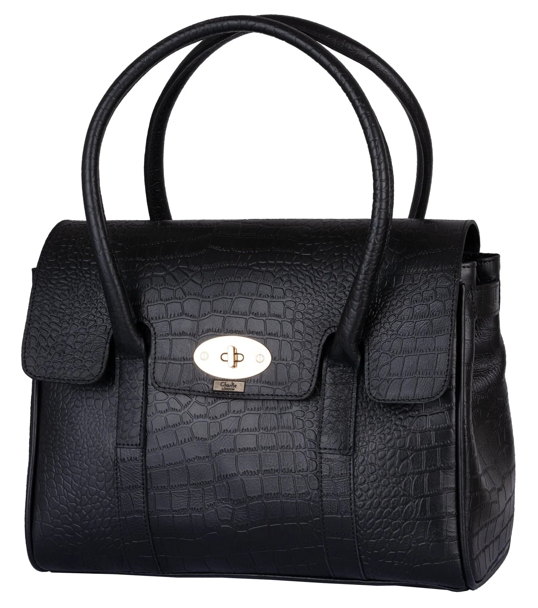 Falkirk Crocodile Embossed Womens Leather Handbags -