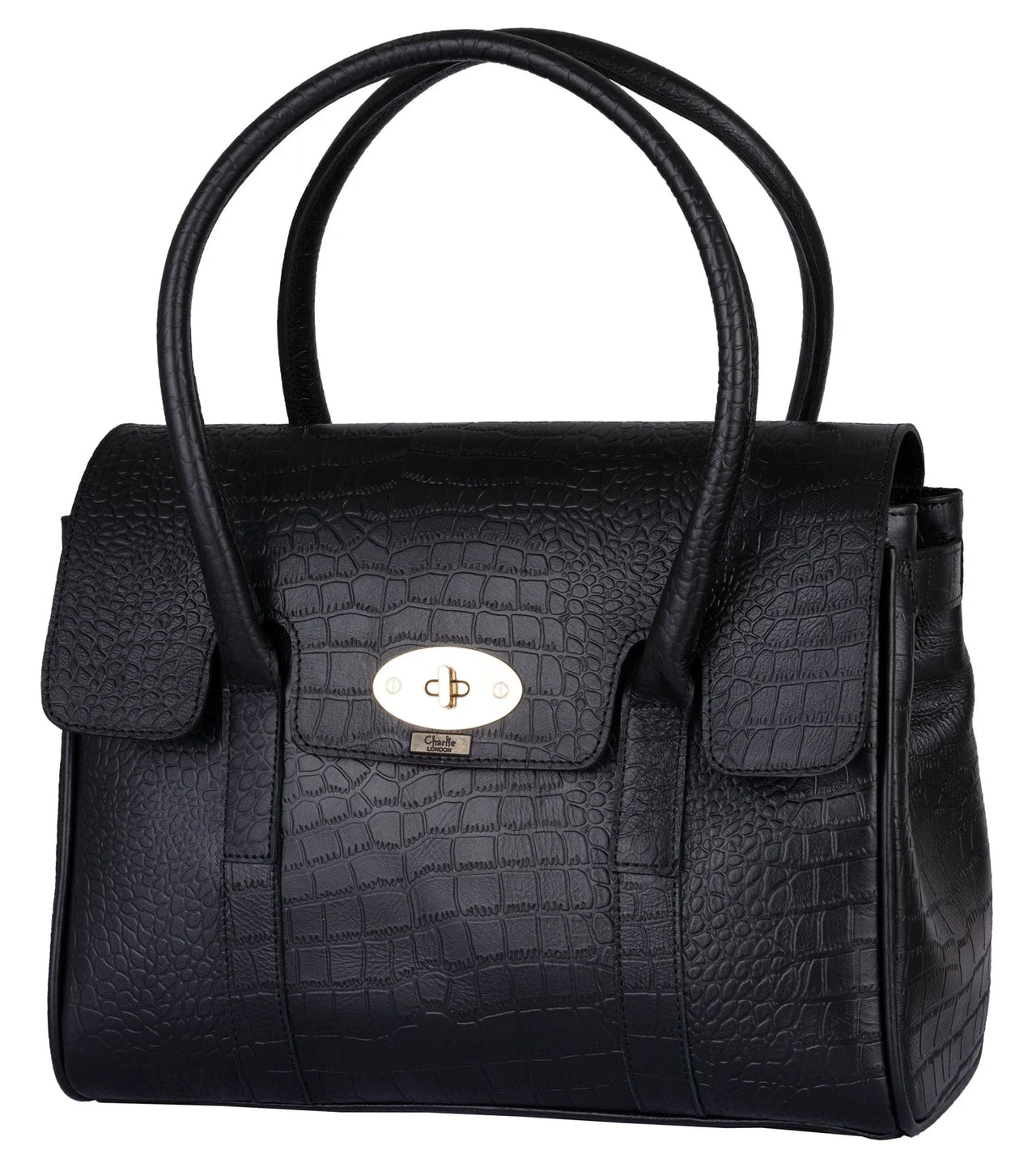 Falkirk Crocodile Embossed Womens Leather Handbags -