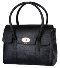Falkirk Crocodile Embossed Womens Leather Handbags -