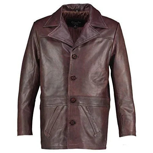 frankie martino the deuce antique vintage brown leather jacket -