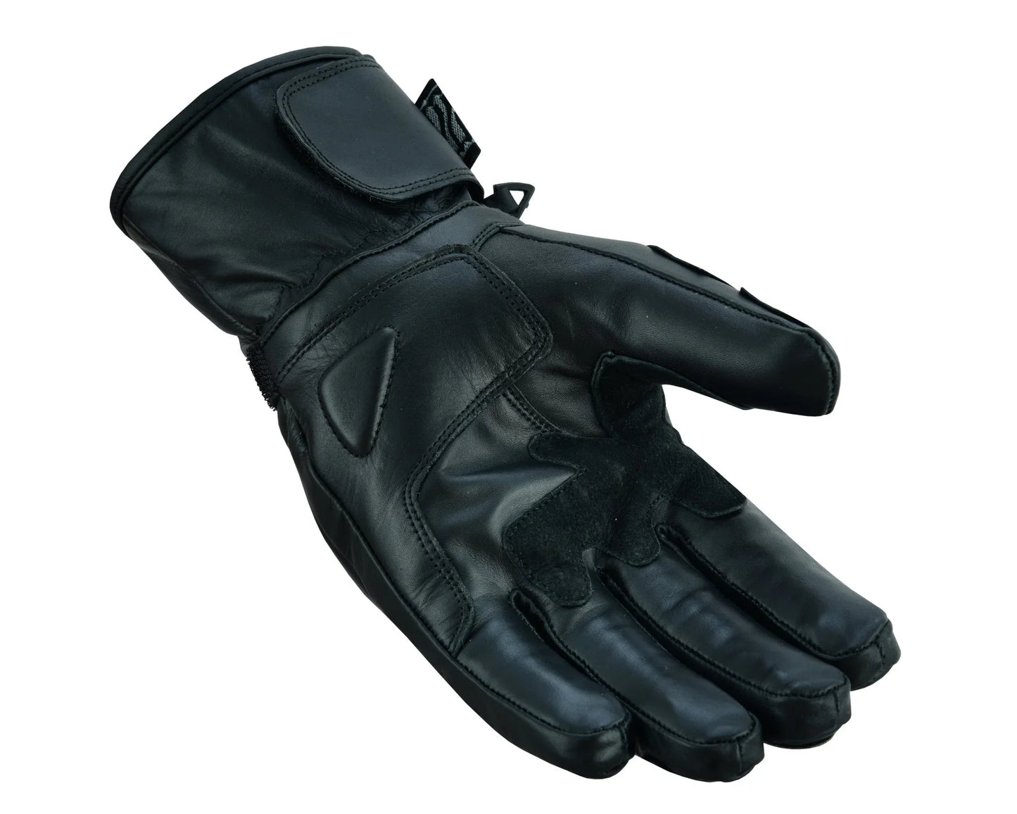 gallanto black motorcycle armoured thinsulate leather gloves -