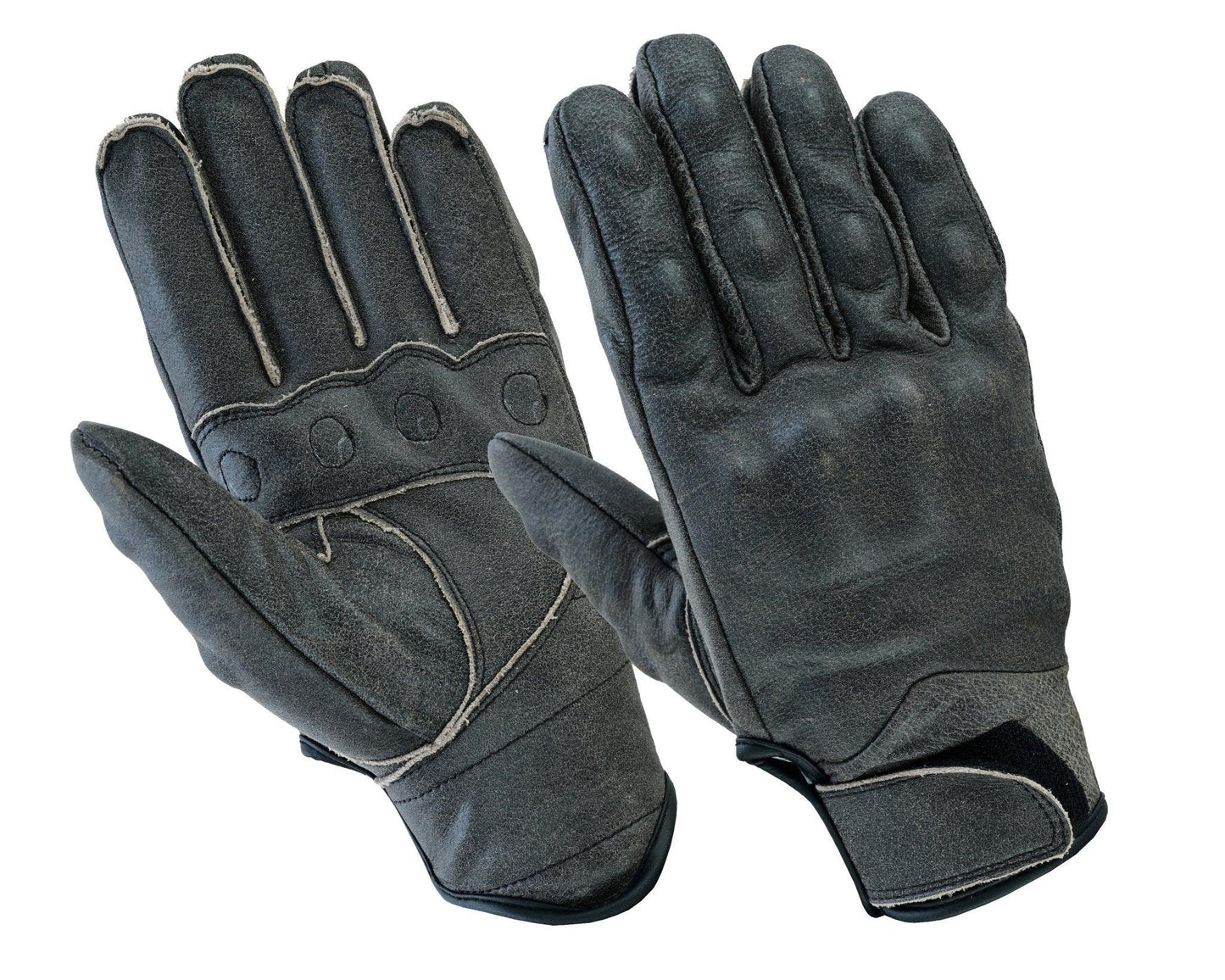 gallanto brown motorcycle armored thinsulate leather winter short gloves motorbike -
