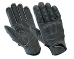 Gallanto Brown Motorcycle Armored Thinsulate Leather Winter Short Gloves Motorbike -