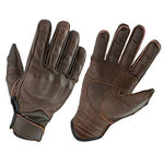 Gallanto Brown Motorcycle Armored Thinsulate Leather Winter Short Gloves Motorbike -