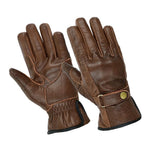 Gallanto Brown Motorcycle Armoured Leather Summer Vented Gloves -
