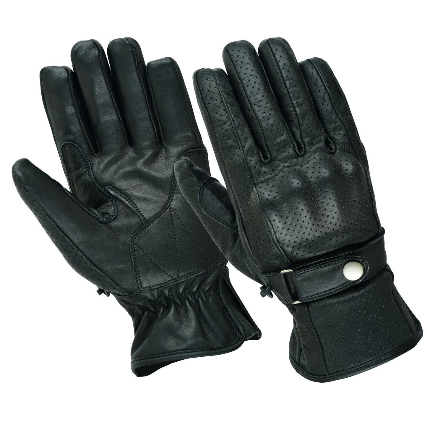 gallanto brown motorcycle armoured leather summer vented gloves -