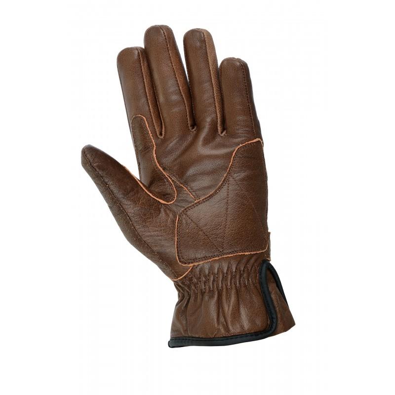 Gallanto Brown Motorcycle Armoured Leather Summer Vented Gloves -