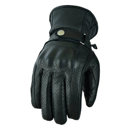 Gallanto Brown Motorcycle Armoured Leather Summer Vented Gloves -
