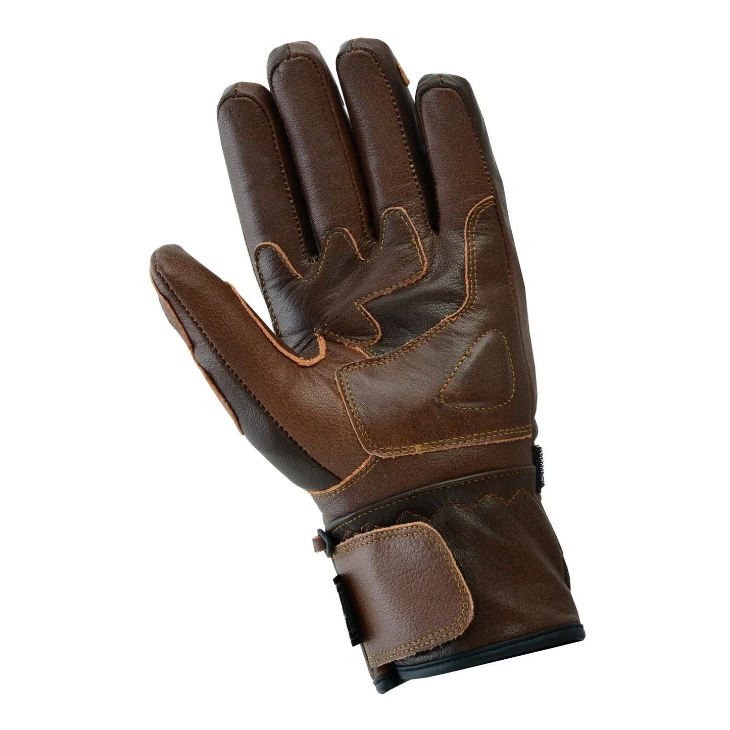 gallanto brown motorcycle armoured thinsulate leather gloves -