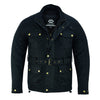 Gallanto Brown Wax Cotton Armoured Motorcycle Biker Long Waterproof Jacket -