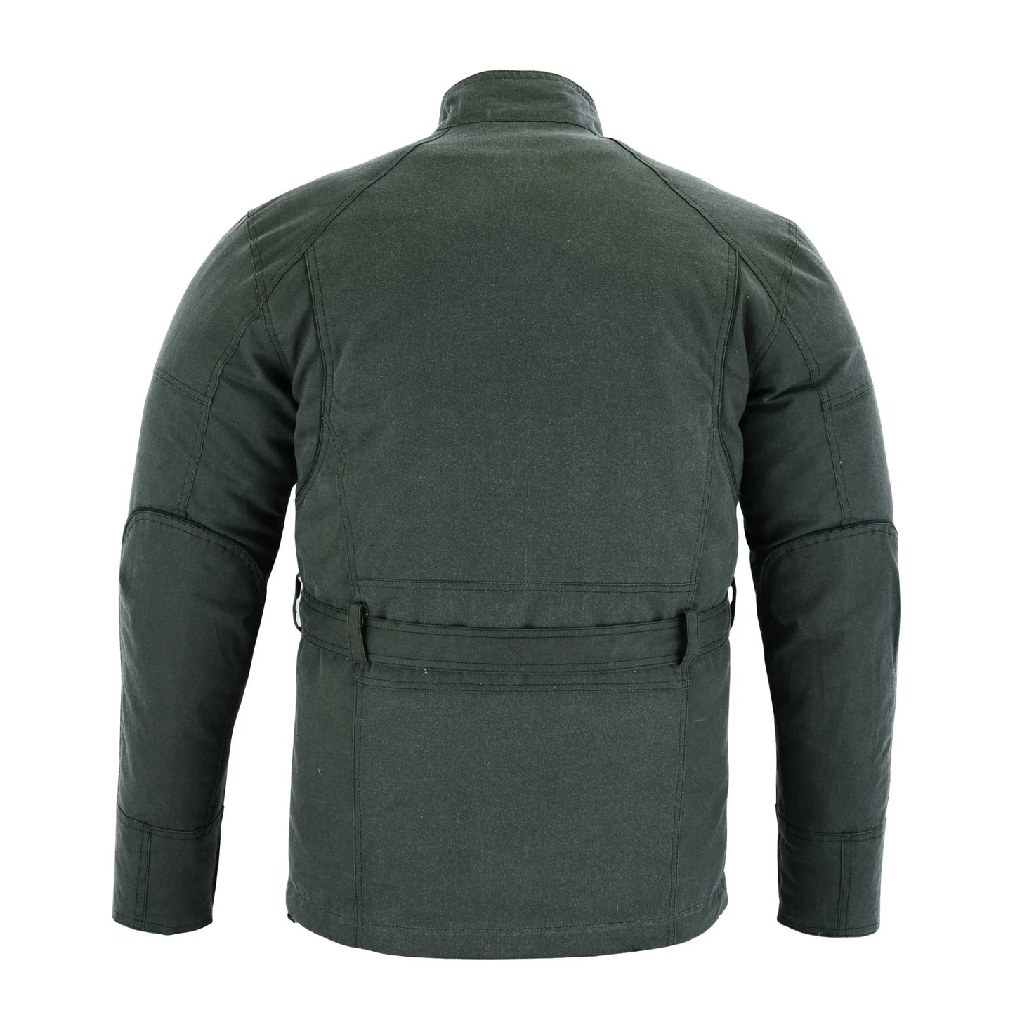 gallanto brown wax cotton armoured motorcycle biker long waterproof jacket -