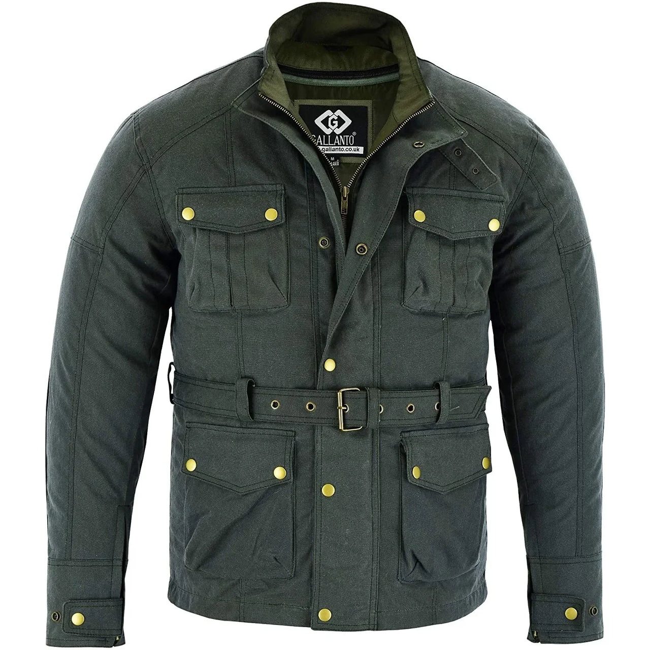 Gallanto Wax Cotton Armoured Motorcycle Motorbike Jacket