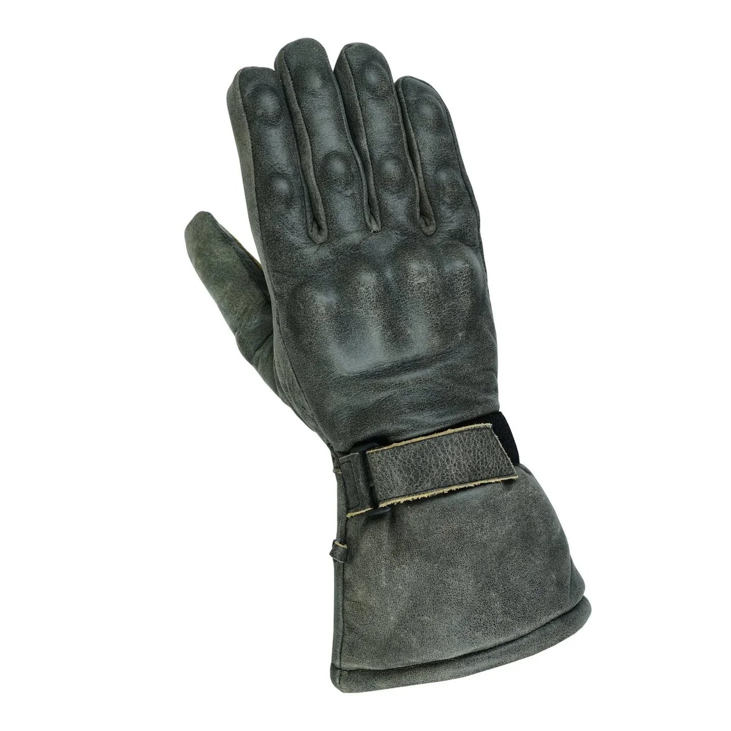 gallanto motorcycle armoured thinsulate leather winter long gloves biker -
